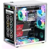 Raspberry Pi tower case with a built-in touchscreen panel