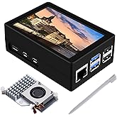Compact Raspberry Pi case with a built-in touchscreen